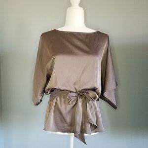 New York and Company pewter size small blouse